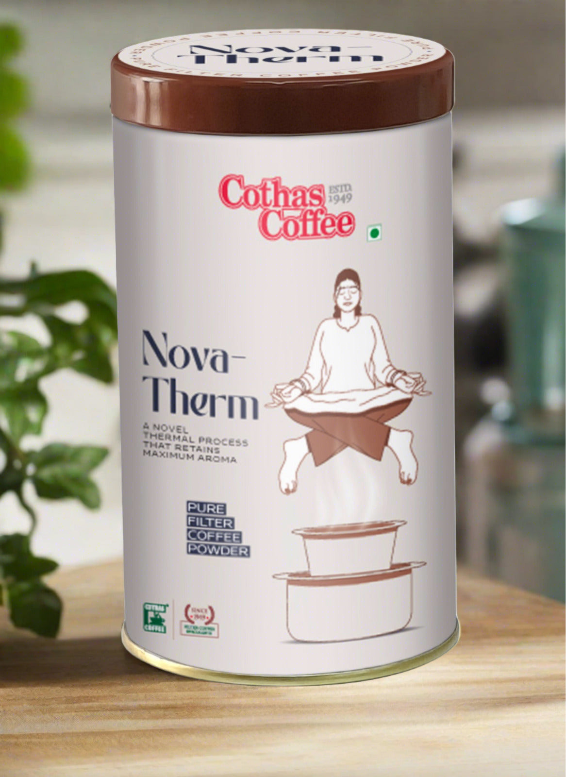 Indulge in the rich aroma of Novatherm Pure Coffee by Cothas – a blend of perfection.